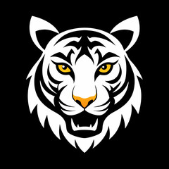 The tiger head vector illustration