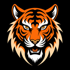 The tiger head vector illustration