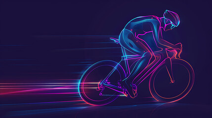 neon line bicycle racing, wallpaper, the beauty of speed from competition