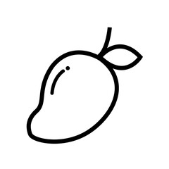 Mango fruit icon isolated on white background