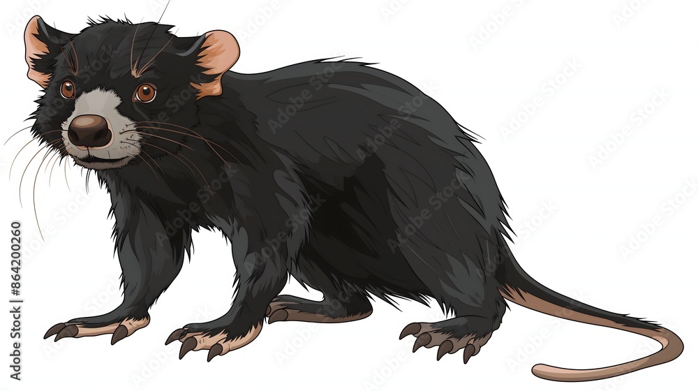 Aufkleber 2. create an isolated illustration of a tasmanian devil without any text or logos, ideal for use on 