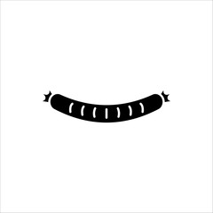 Sausage vector icon. Editable vector stroke sausage icon on white background.