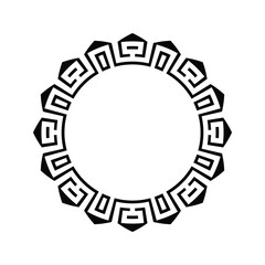 Ornamental pattern design circle frame. Ornamental Circular Knot Pattern. Border pattern design