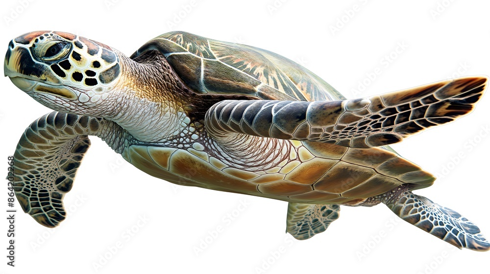 Poster 1. generate an isolated image of a turtle with a transparent background, suitable for placement on a