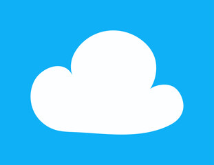 Cute hand drawn cloud icon. Vector illustration