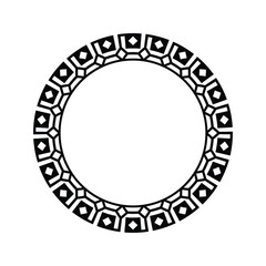 Ornamental pattern design circle frame. Ornamental Circular Knot Pattern. Border pattern design