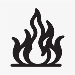 fire logo vector silhouette illustration