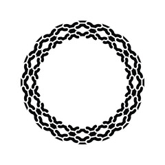 Ornamental pattern design circle frame. Ornamental Circular Knot Pattern. Border pattern design