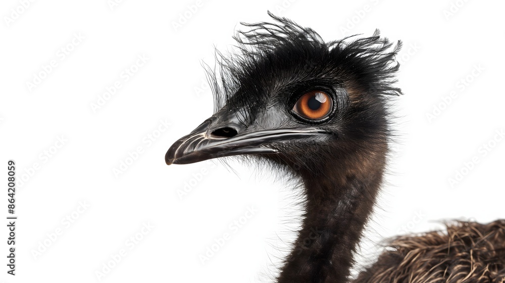 Aufkleber 3. produce a png image of an emu featuring a transparent background, ideal for integrating seamlessl