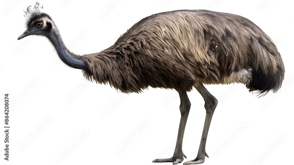 Aufkleber 3. produce a png image of an emu featuring a transparent background, ideal for integrating seamlessl