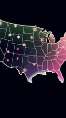 Silhouette chalk USA vector image