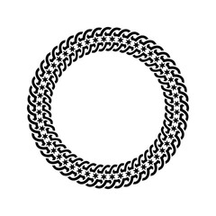 Ornamental pattern design circle frame. Ornamental Circular Knot Pattern. Border pattern design