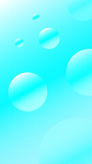 Vertical abstract background for mobile. wallpaper with bubbles and blue gradient background