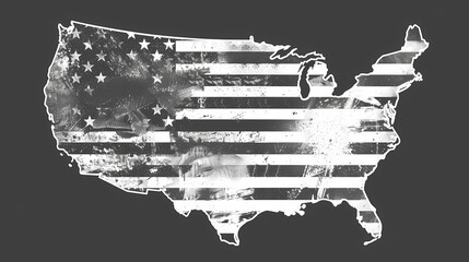 Silhouette chalk USA vector image