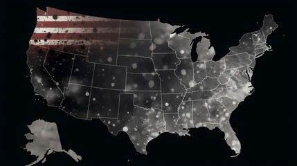 Silhouette chalk USA vector image