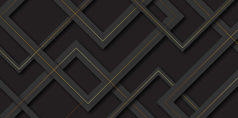 Abstract minimal geometric black and golden triangle background design. Abstract gradient color background poster with dynamic shape technology ,business, brochure ,website flyer, vector illustration.