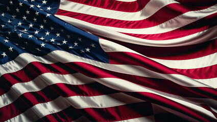 Obraz premium American Flag Wave for Memorial Day or 4th of July Independence Day of America