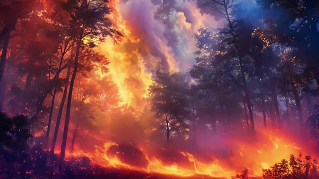 Light wisps of smoke rose from the forest floor as the earth rumbled foretelling an earthquake.