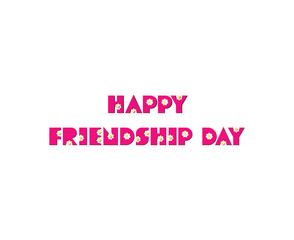Happy Friendship Day Calligraphy Typography Creative Text Vector Illustration of banner Design isolated on white background