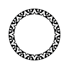 Ornamental pattern design circle frame. Ornamental Circular Knot Pattern. Border pattern design