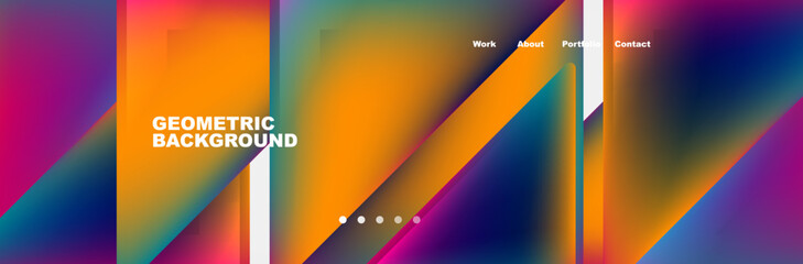 Gradient triangles composition with bright fluid colors. Vector Illustration For Wallpaper, Banner, Background, Card, Book Illustration, landing page