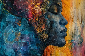 Explore a series of artistic interpretations focusing on positive thinking and mental health assessment for World Mental Health Day. Each concept uniquely embodies the promotion of mental well-being