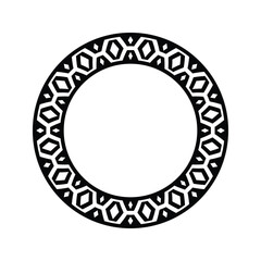 Ornamental pattern design circle frame. Ornamental Circular Knot Pattern. Border pattern design