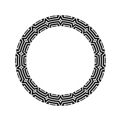 Naklejka premium Ornamental pattern design circle frame. Ornamental Circular Knot Pattern. Border pattern design