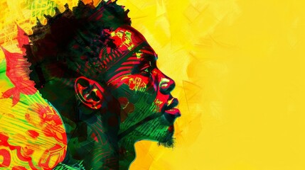 Abstract Portrait of a Young African American Man