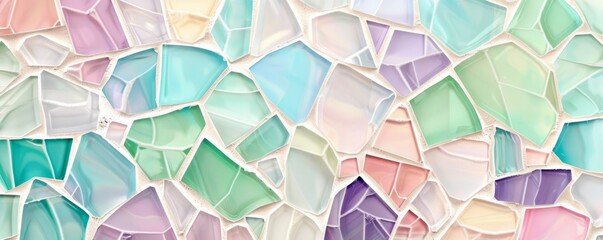 Colorful Mosaic Pattern Background Pastel Abstract Design for Art, Print, Card, Poster