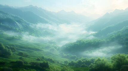 Mountain Top Clouds: Clouds hovering and clinging to the tops of mountains, creating a majestic and ethereal effect