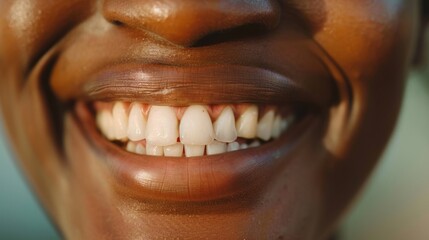 Obraz premium Bright Smile CloseUp Human Emotions, Dental Health, Happiness, and WellBeing