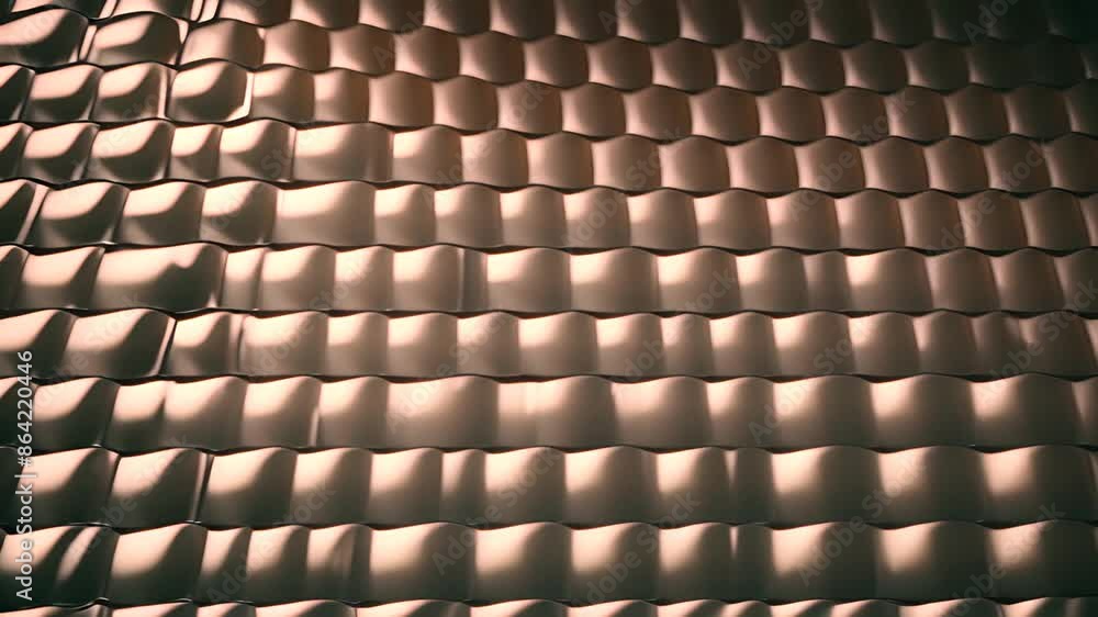 Poster metallic tile wall pattern generative ai