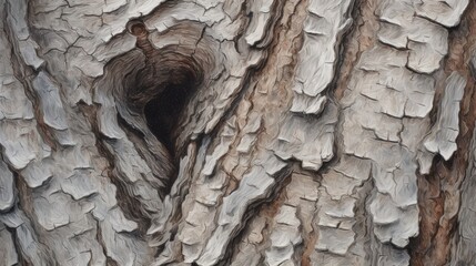 Tree Bark Texture with a Hole