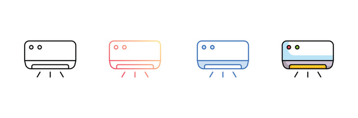 Air Conditioner icon design with white background stock illustration