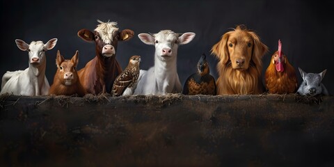 Purebred animals come from known lineage while crossbred animals are hybrids. Concept Breed Lineage, Hybrid Animals