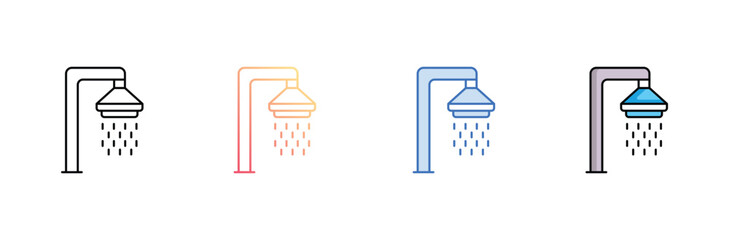 Shower icon design with white background stock illustration
