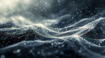 Luminous background with brushstrokes and a charcoal to silver gradient