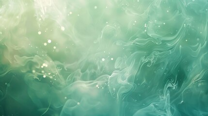 Fototapeta premium Delicate brushstrokes with glowing lights on an aqua to sea green gradient backdrop