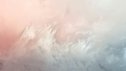 Obraz premium Serene abstract wallpaper with misty brushstrokes pastel glows and silvery-blush gradient