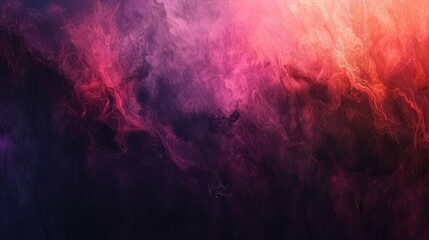 Ethereal abstract background with sweeping brushstrokes glowing effects and plum-coral gradient