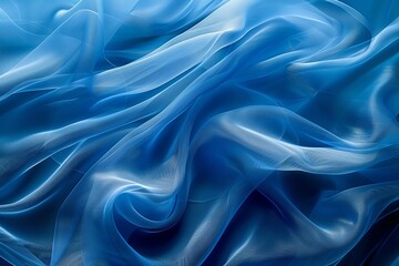 Obraz premium blue background, smooth and gentle curves, high resolution, high quality, high detail, high definition