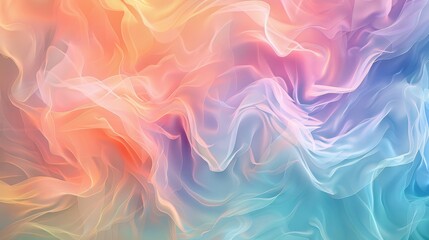 Obraz premium Abstract wallpaper featuring interwoven rainbow patterns and pastel colors dreamy effect