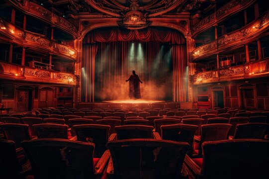 Ghostly Performances on Grand Stage of Haunted Theater