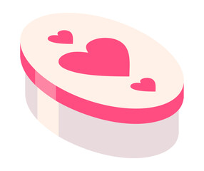 Gift box icon. Pastel colors wrapping design. Vector holiday present box, surprise element, celebration design symbol isolated on white background