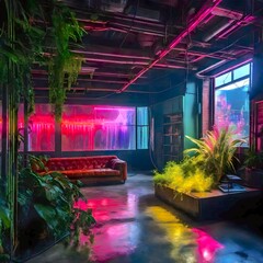 interior of a futuristic building 