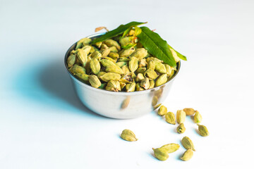 Cardamom or Elaichi Indian spice used in sweet and Savoury  dishes. 