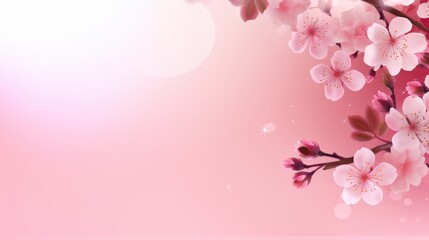 Delicate Pink Cherry Blossoms on a Soft Background