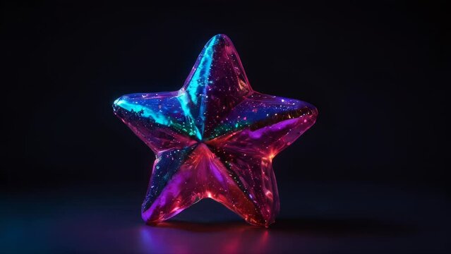 Luminous Star Figure on a Dark Surface