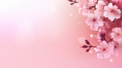 Fototapeta premium Delicate Pink Blossoms on a Soft Background